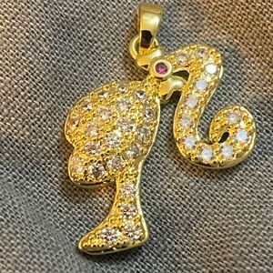 14k gold Barbie pendant